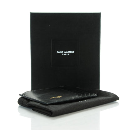 Saint Laurent Calfskin 5 Fragments Zip Pouch Card Holder Black 4 of 7
