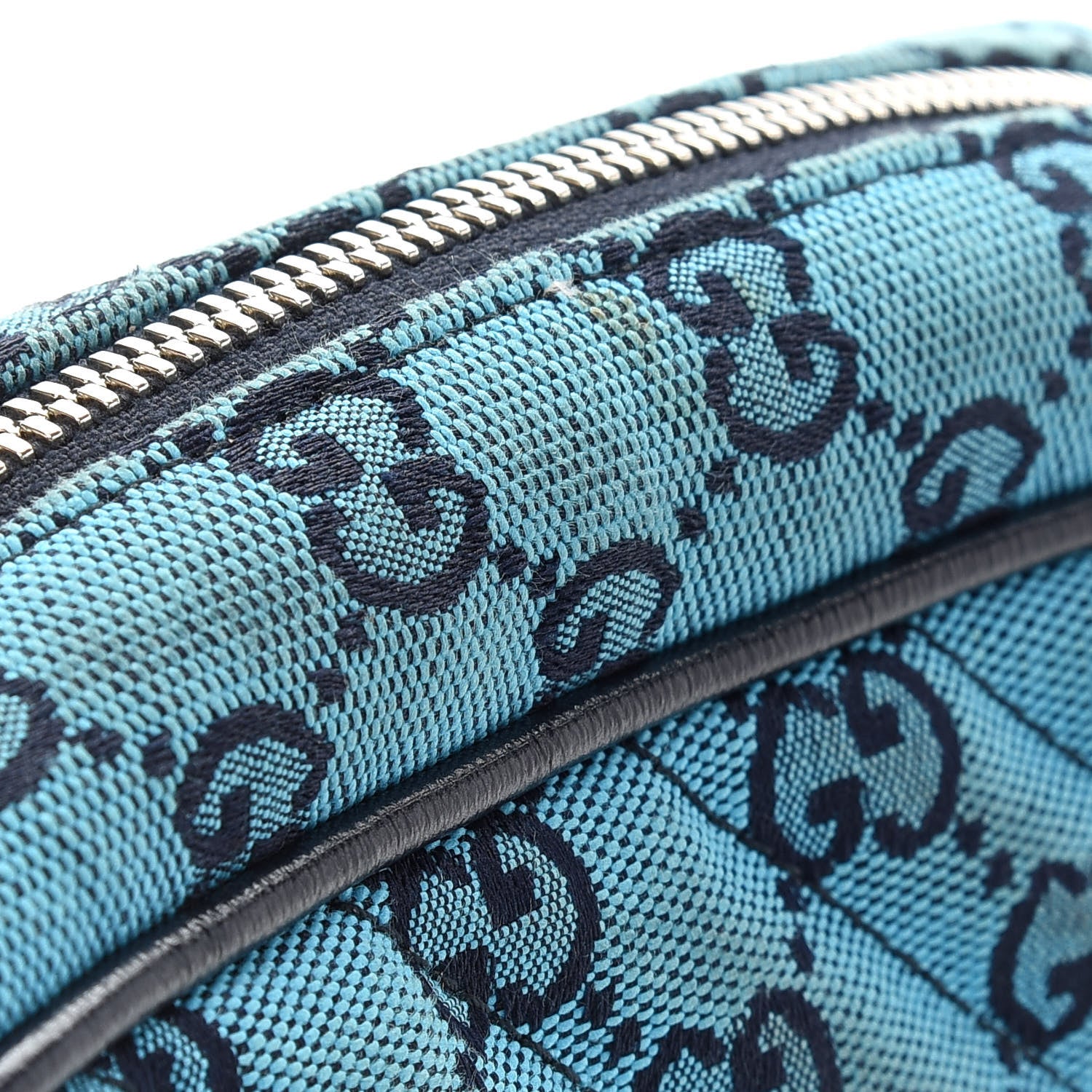 Gucci Monogram Multicolor Matelasse Diagonal Small GG Marmont Chain Shoulder Bag Light Blue 12 of 13