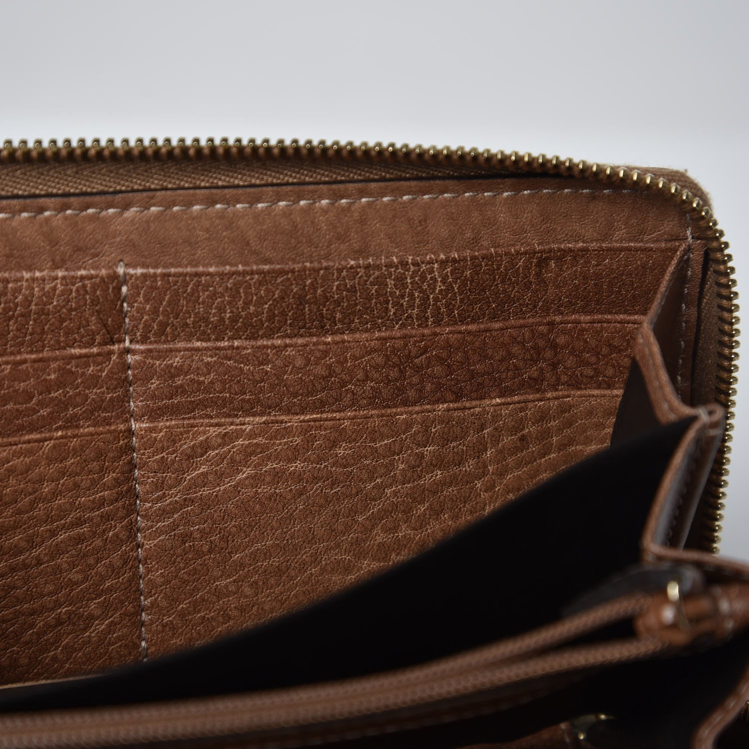 Gucci Guccissima Bamboo Tassel Zip Around Wallet Light Brown 10 of 12