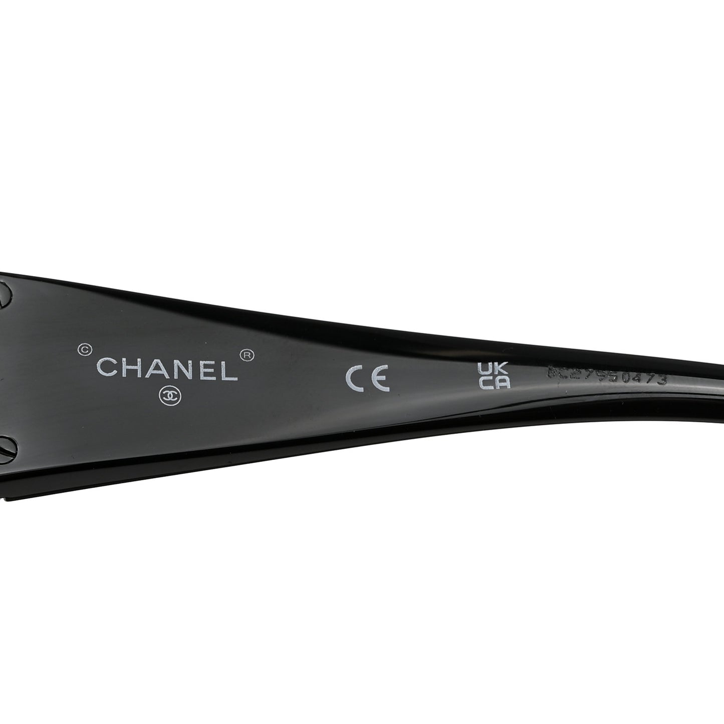 Acetate Pearl CC Square Sunglasses 71501-A Black