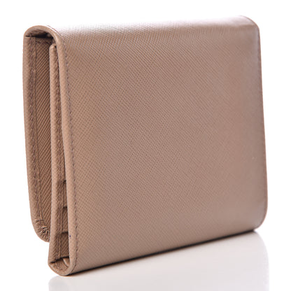 Prada Saffiano Metal Tri-Fold Wallet Cammeo 3 of 10