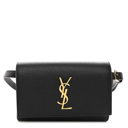 Saint Laurent Grain De Poudre Monogram Kate Belt Bag Black 1 of 9