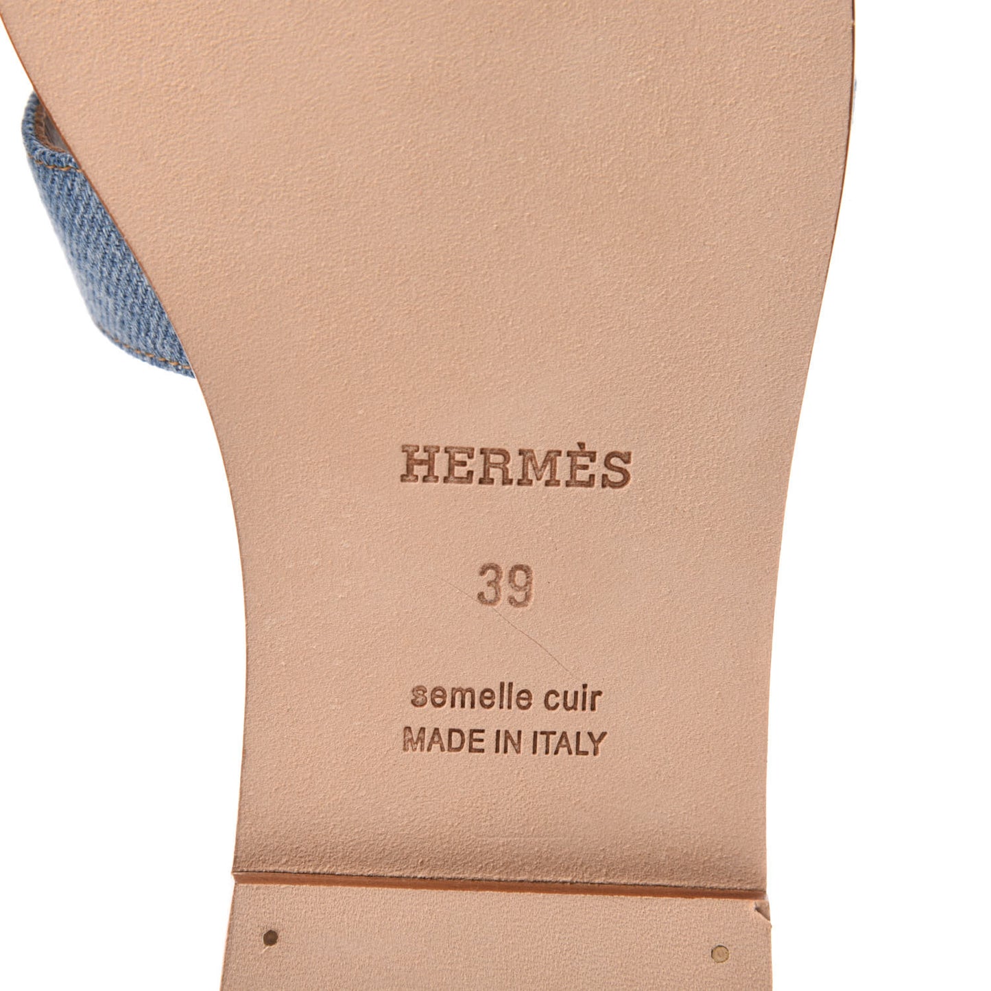 Denim Canvas Oran Sandals 39 Bleu Clair
