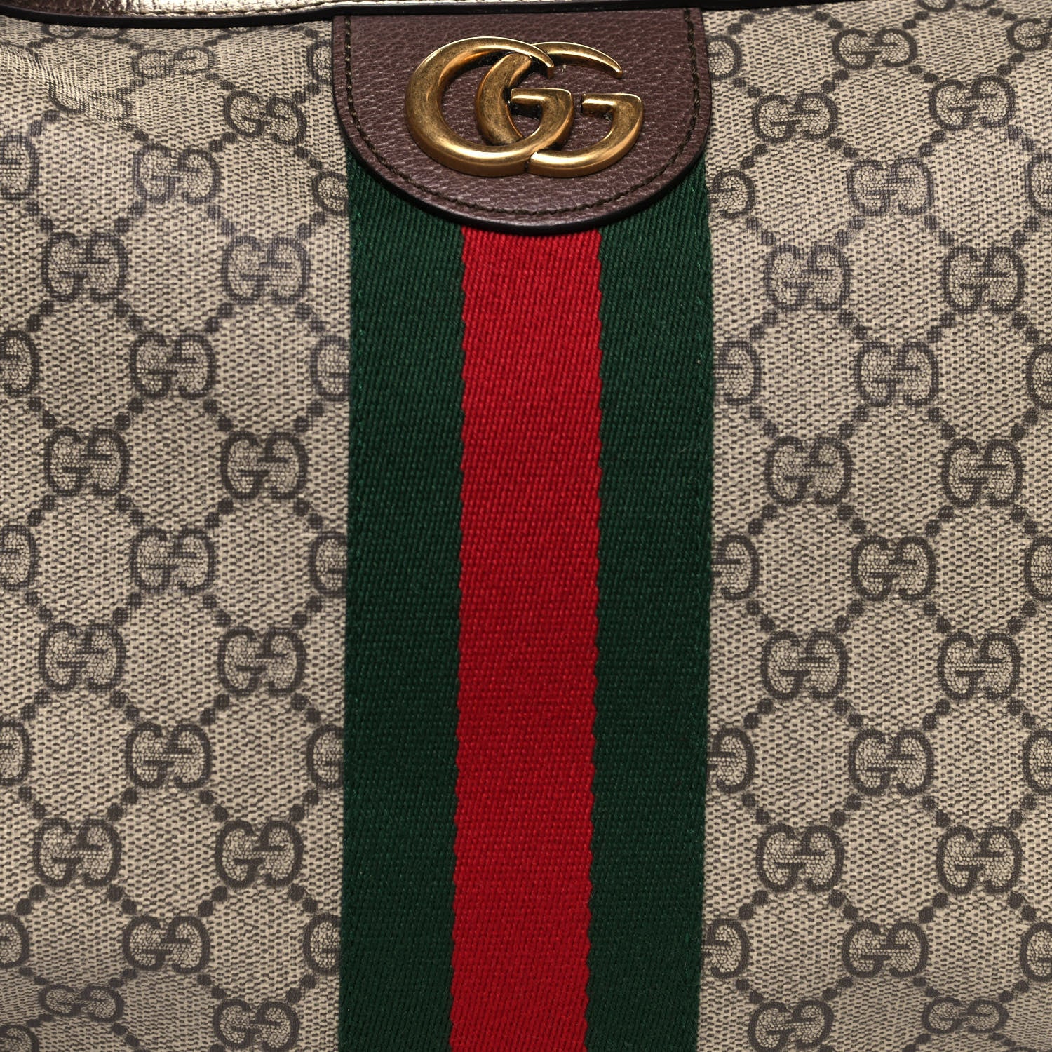 Gucci GG Supreme Monogram Web Small Ophidia Half Moon Hobo Brown 8 of 10