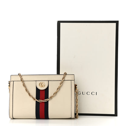 Gucci Textured Calfskin Web Small Ophidia Chain Shoulder Bag Mystic White 19 of 19