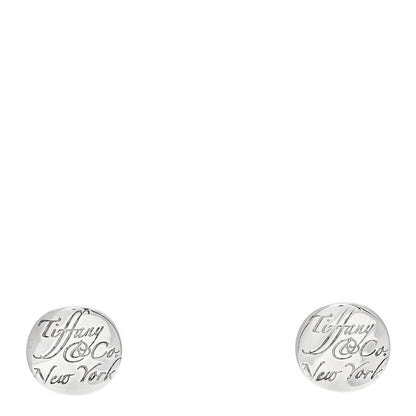 Tiffany Sterling Silver Notes Round Earrings 1 of 4
