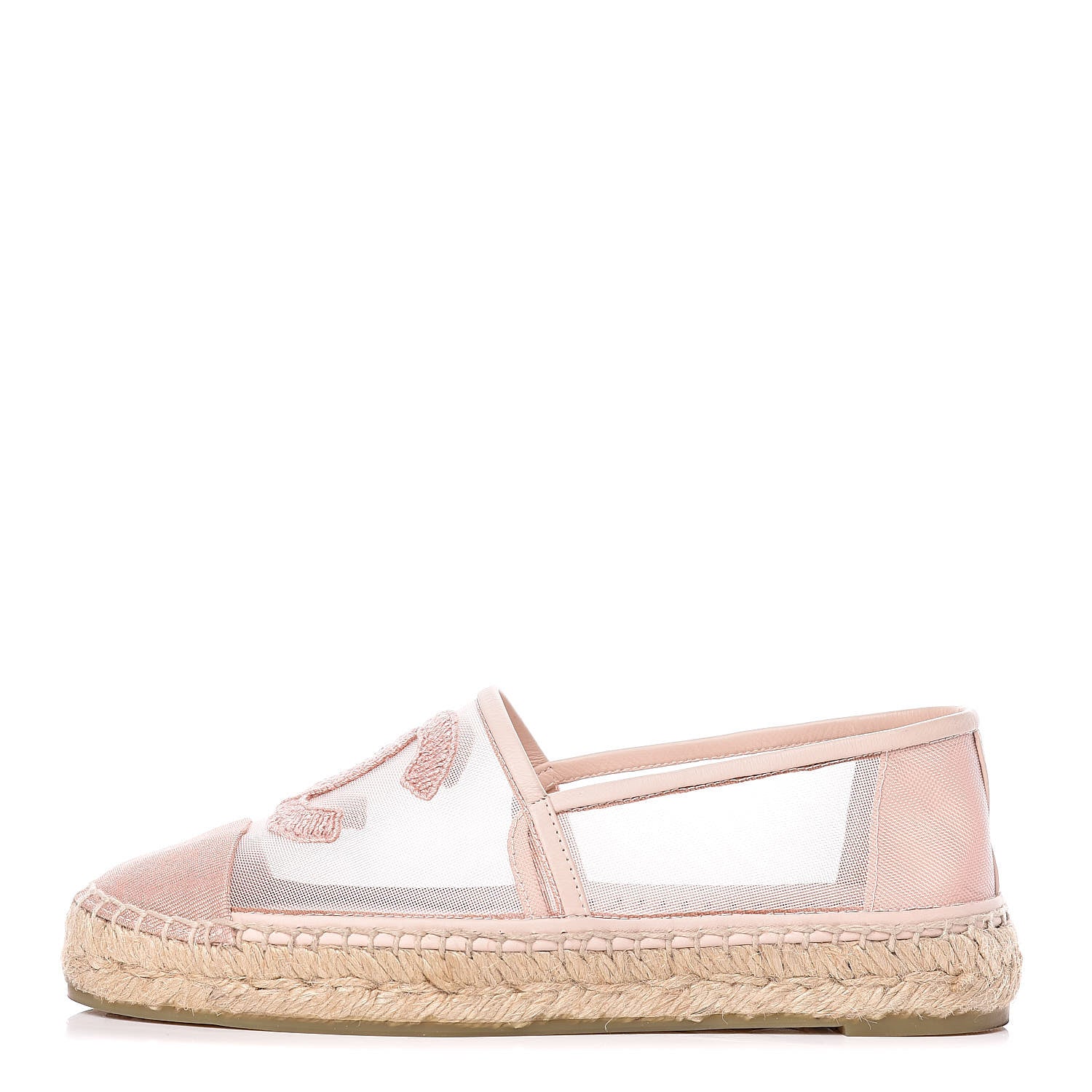 Chanel Mesh Grosgrain CC Espadrilles 35 Pink 1 of 9