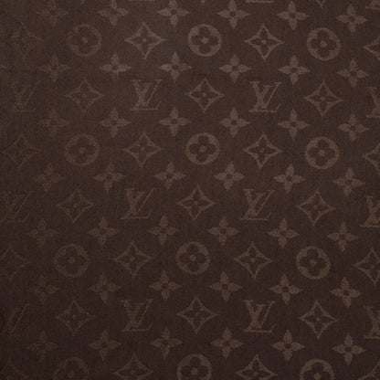 Louis Vuitton Silk Wool Monogram Denim Shawl Chocolate 1 of 5