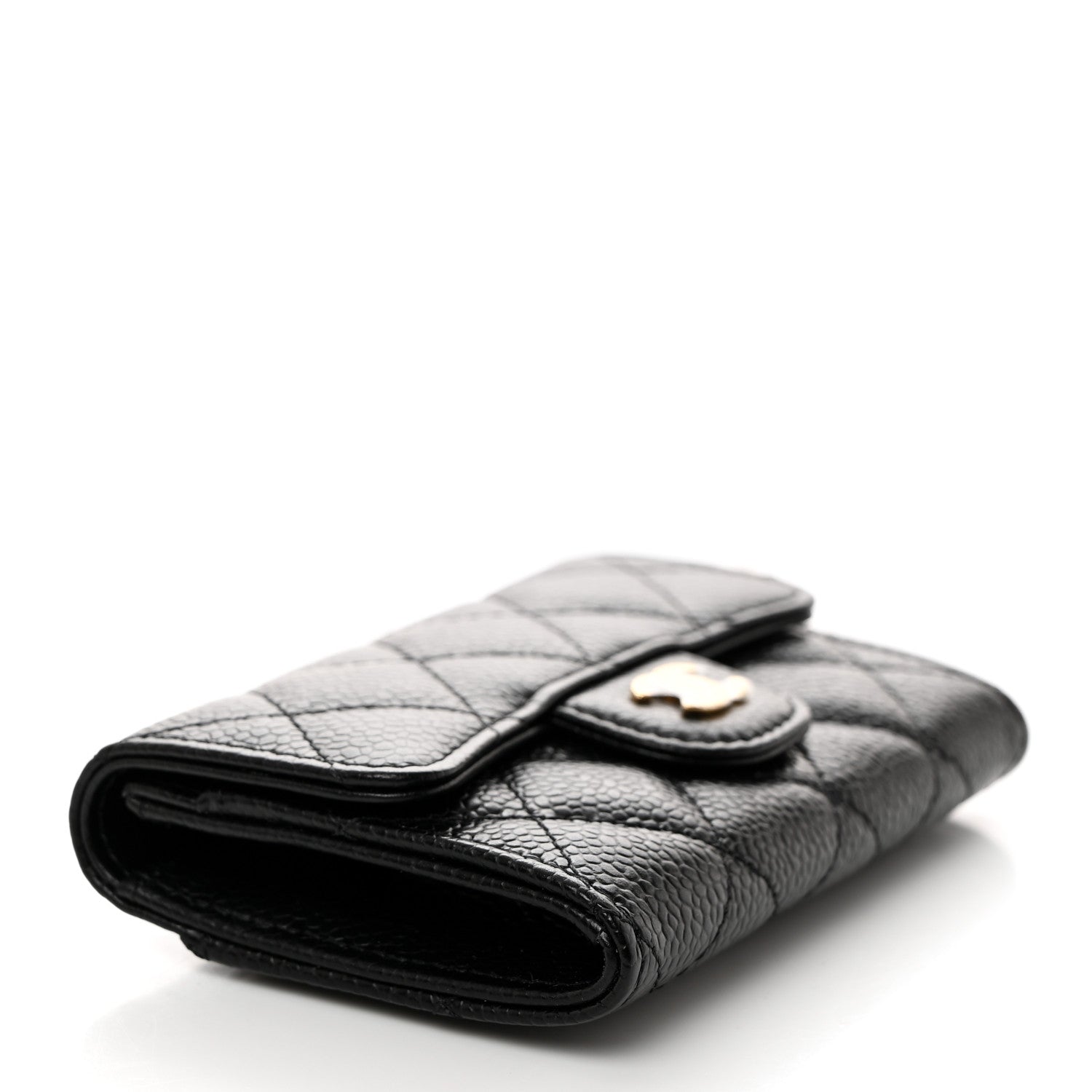 Chanel Caviar Quilted Flap Card Holder Wallet Black 4 of 8