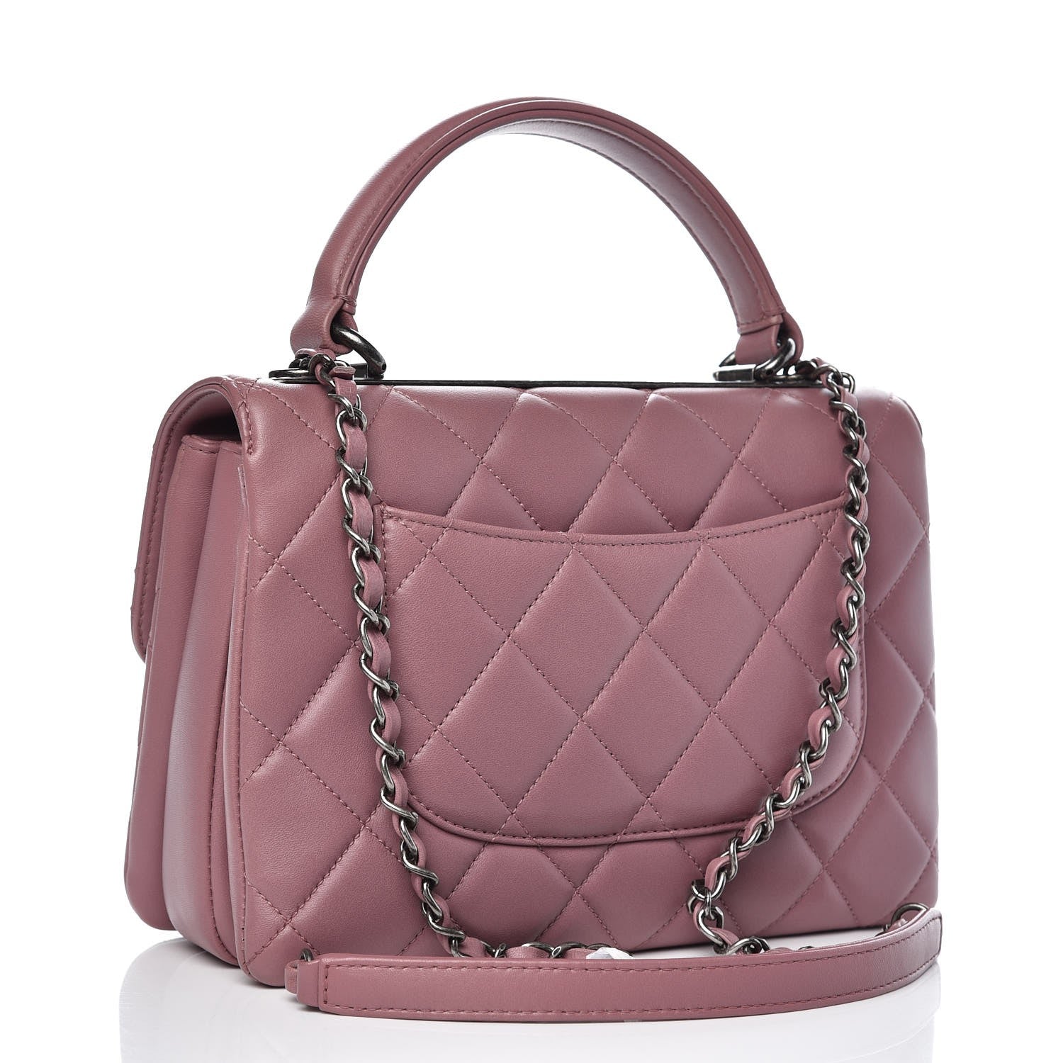 Chanel Lambskin Quilted Small Trendy CC Flap Dual Handle Bag Pink 3 of 7
