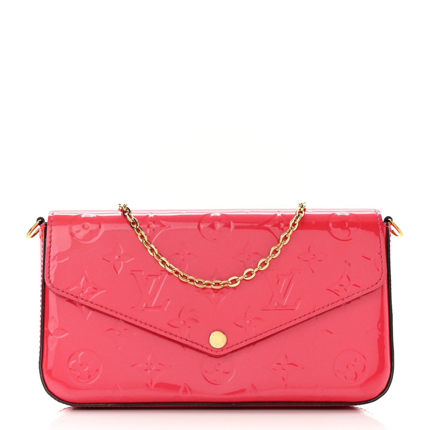 Vernis Felicie Pochette Chain Wallet Hot Pink