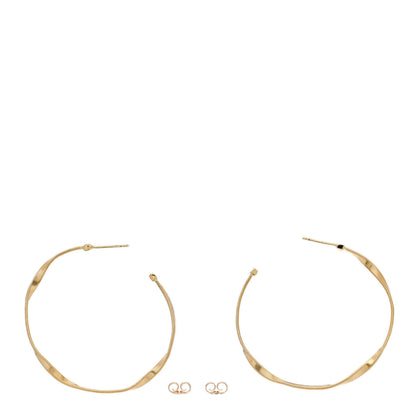 Marco Bicego 18K Yellow Gold Marrakech Twisted Medium Hoops 3 of 5