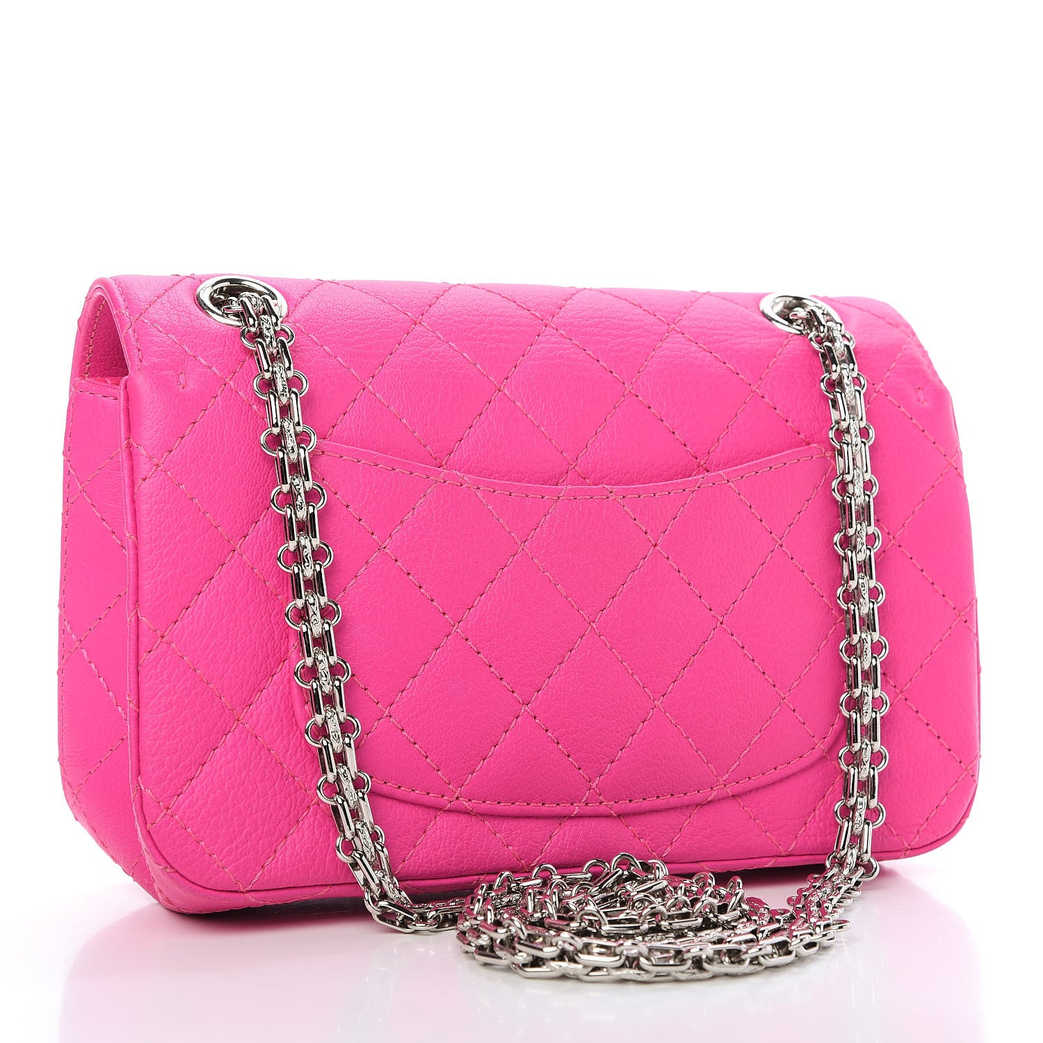 Chanel Goatskin Quilted 2.55 Reissue Mini Flap Fluorescent Pink 2 of 12