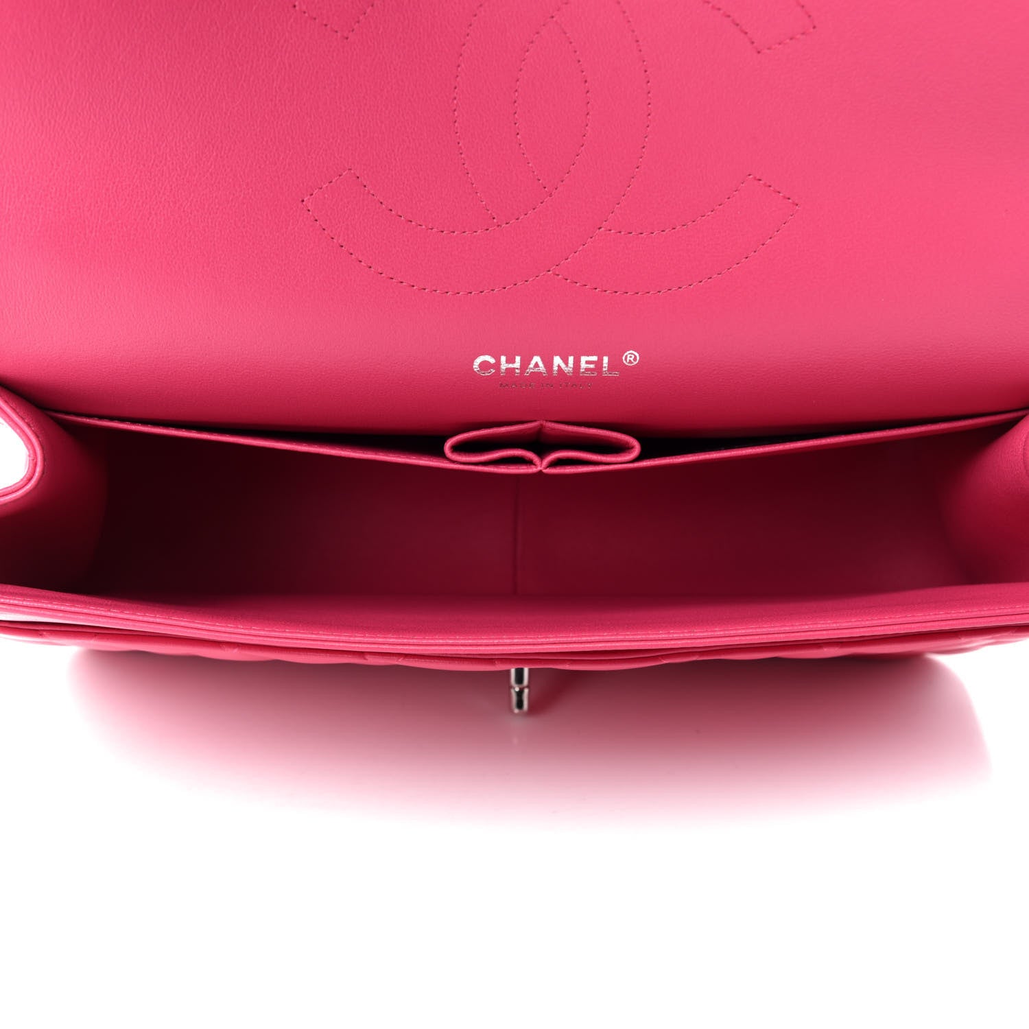 Chanel Lambskin Quilted Jumbo Double Flap Dark Pink 6 of 13