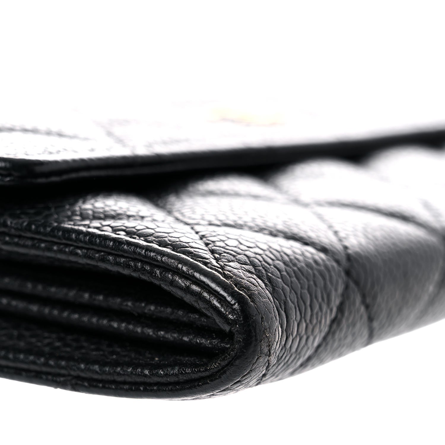 Chanel Caviar Quilted Large Gusset Flap Wallet Black 9 of 15