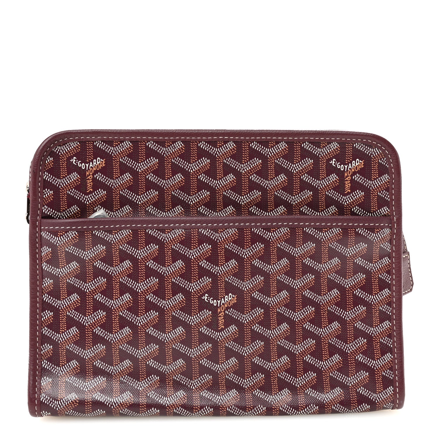Goyard Goyardine Jouvence GM Toiletry Pouch Burgundy 1 of 8