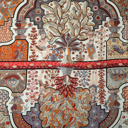 Hermes Cashmere Silk Aux Portes Du Palais Shawl 140 1 of 6