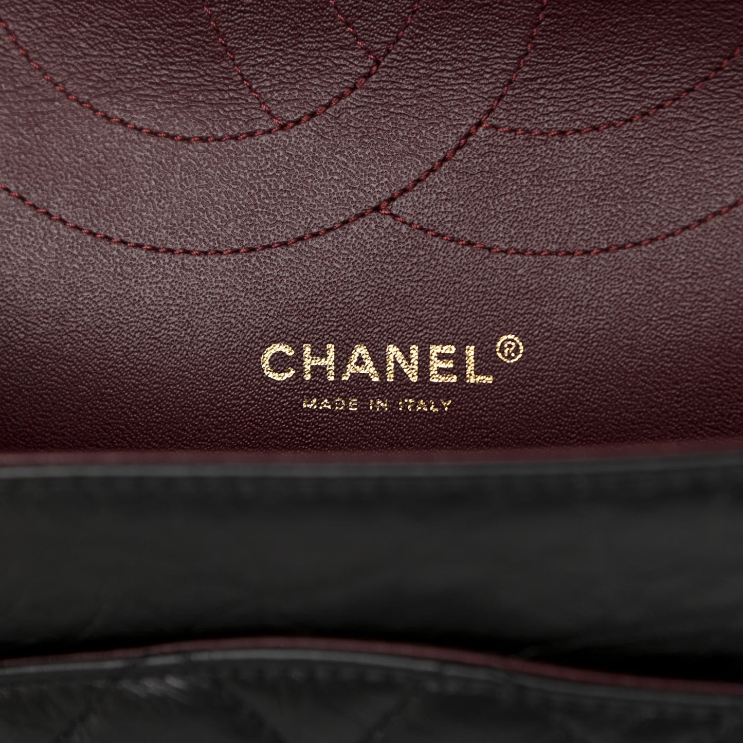 Aged Calfskin Quilted 2.55 Reissue 227 Flap Black