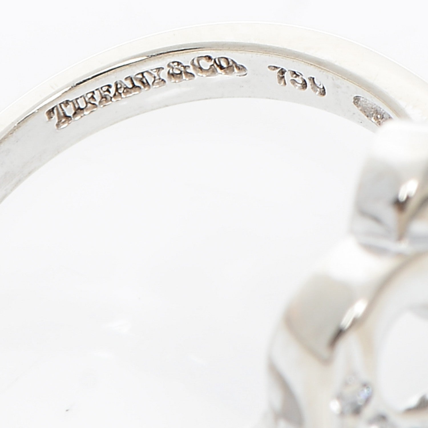 Tiffany 18K White Gold Diamond Paloma Picasso Loving Heart Ring 5 5 of 6
