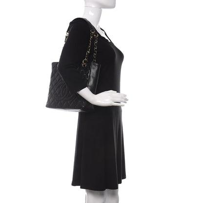 Chanel Caviar Quilted Petit Shopping Tote PST Black 2 of 10