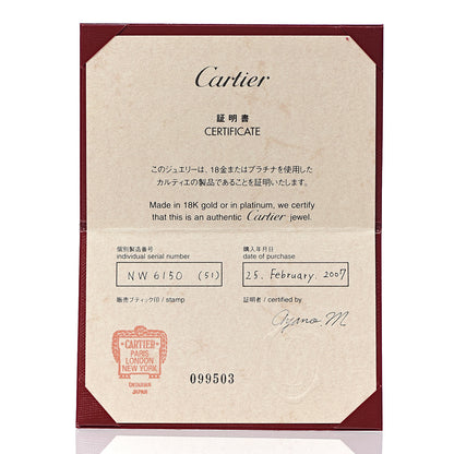 Cartier 18K White Gold Diamond 6.5mm Logo De Ring 51 5.75 6 of 6