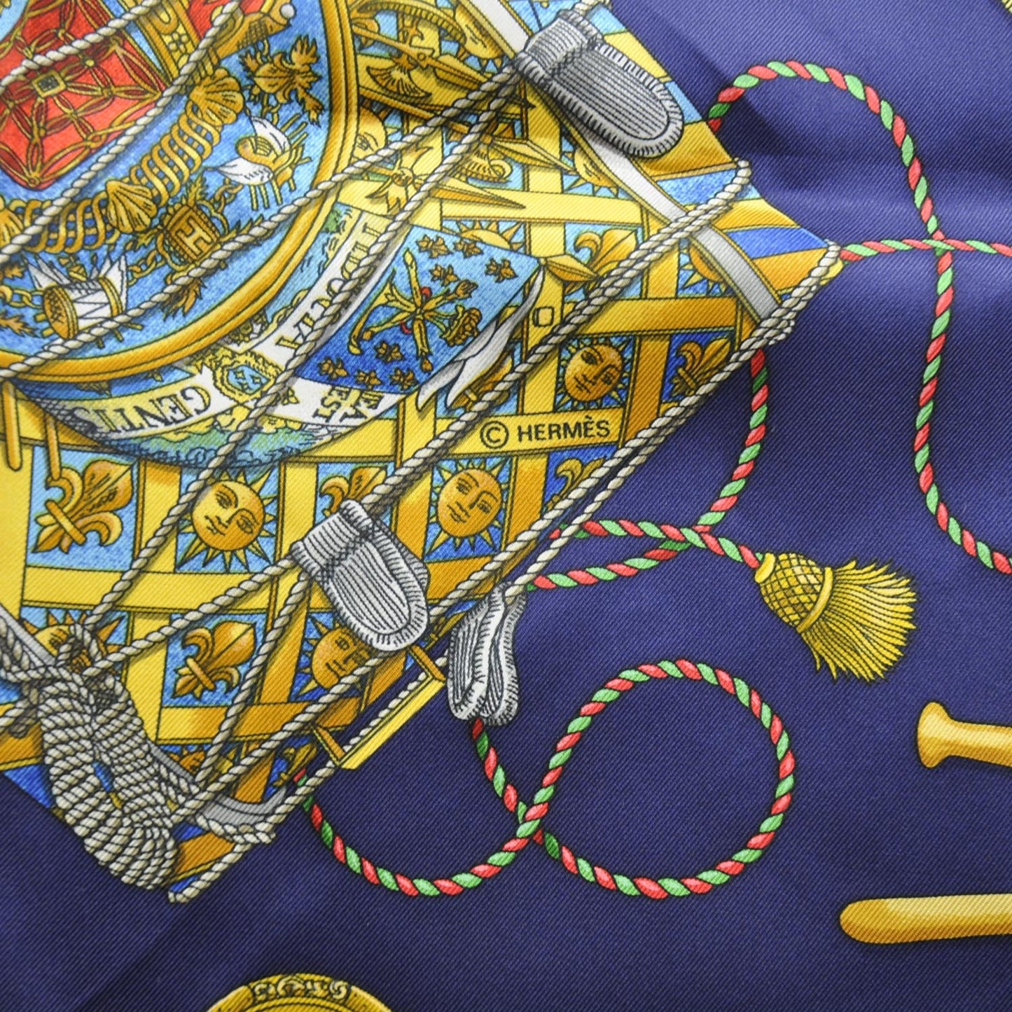 Silk Les Tambours Scarf 90