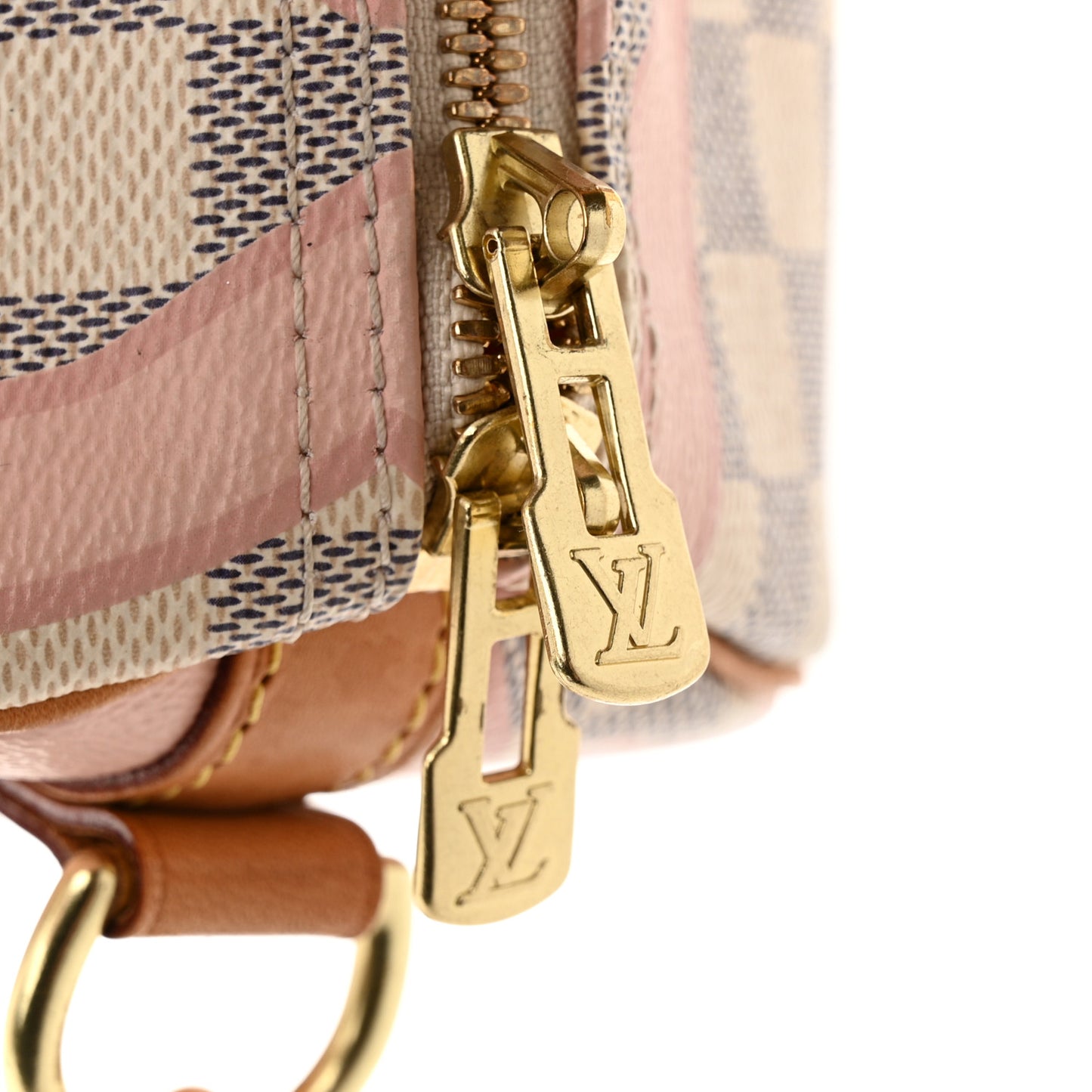 Damier Azur Tahitienne Speedy Bandouliere 30 Rose Ballerine