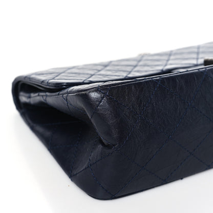 Chanel Aged Calfskin Quilted 2.55 Reissue 227 Flap Navy Blue 8 of 9