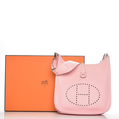 Hermes Taurillon Clemence Evelyne III PM Rose Sakura 10 of 10