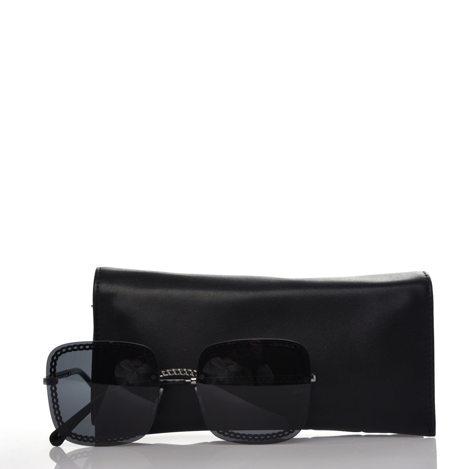 Chanel Square Removable Chain Pearl Sunglasses 4244 Black 7 of 7