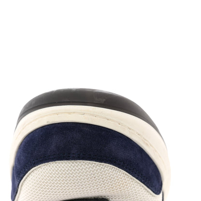 Chanel Suede Fabric Grained Calfskin Womens CC High Top Sneakers 37 White Navy 11 of 21
