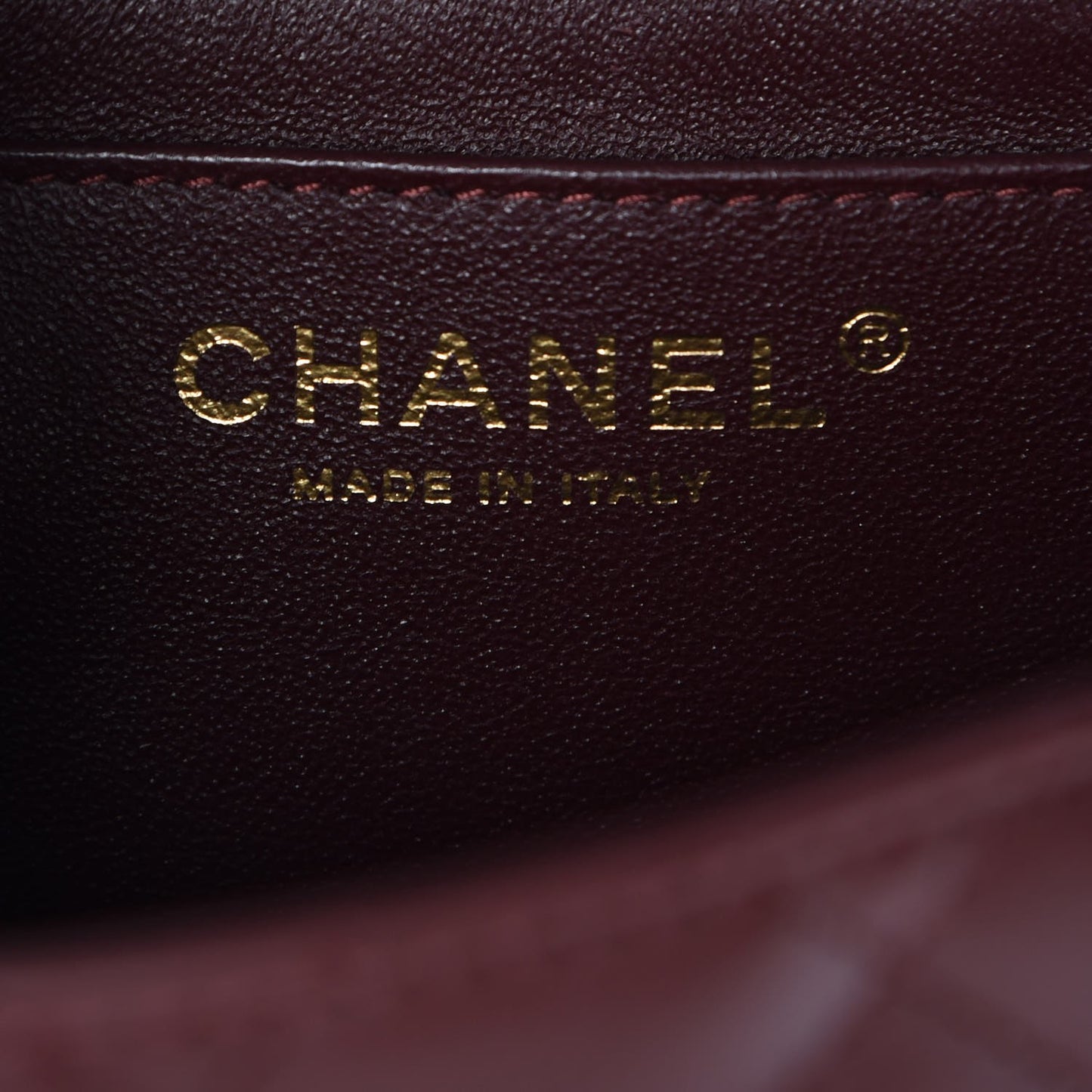 Lambskin Quilted Mini Square Flap Burgundy