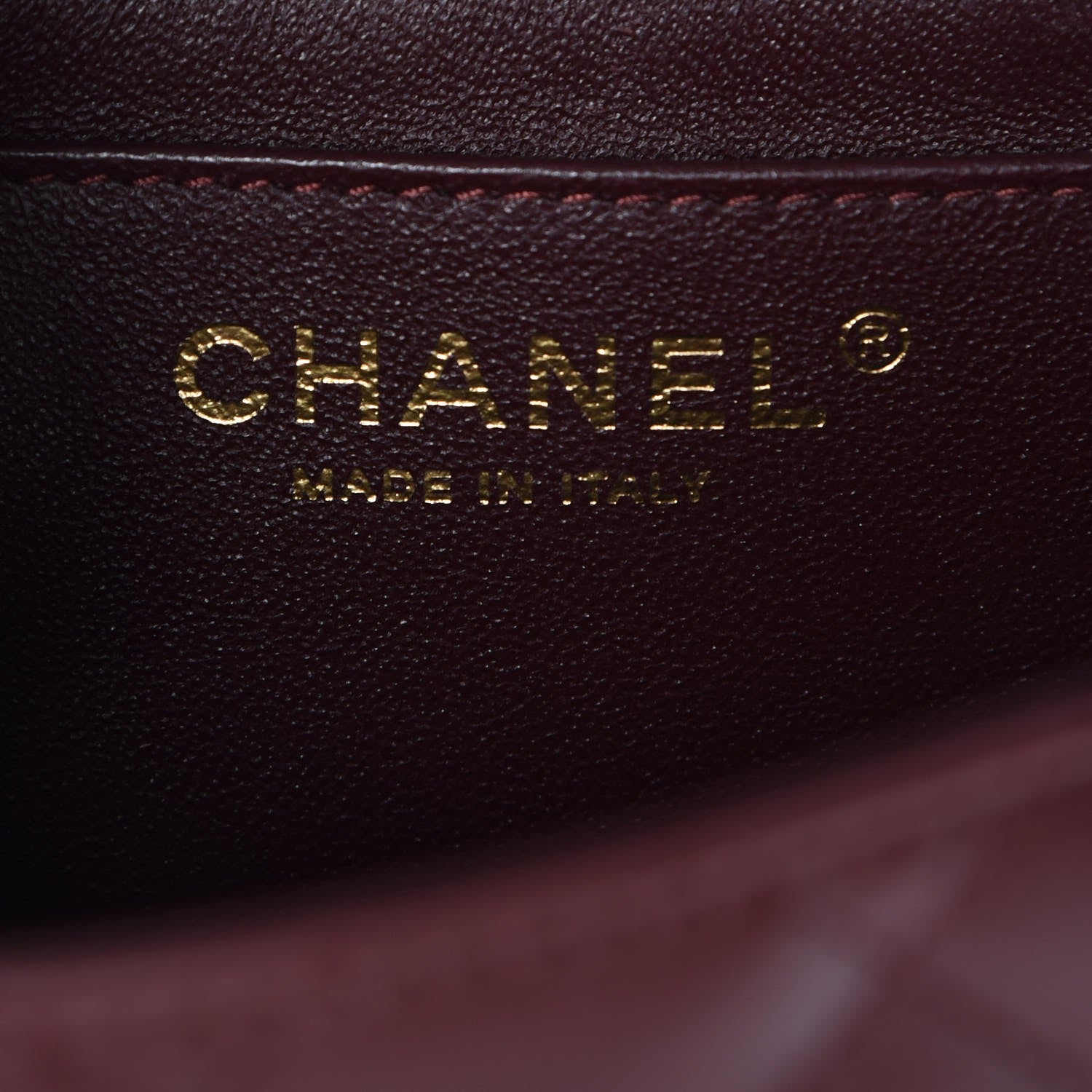 Chanel Lambskin Quilted Mini Square Flap Burgundy 7 of 8