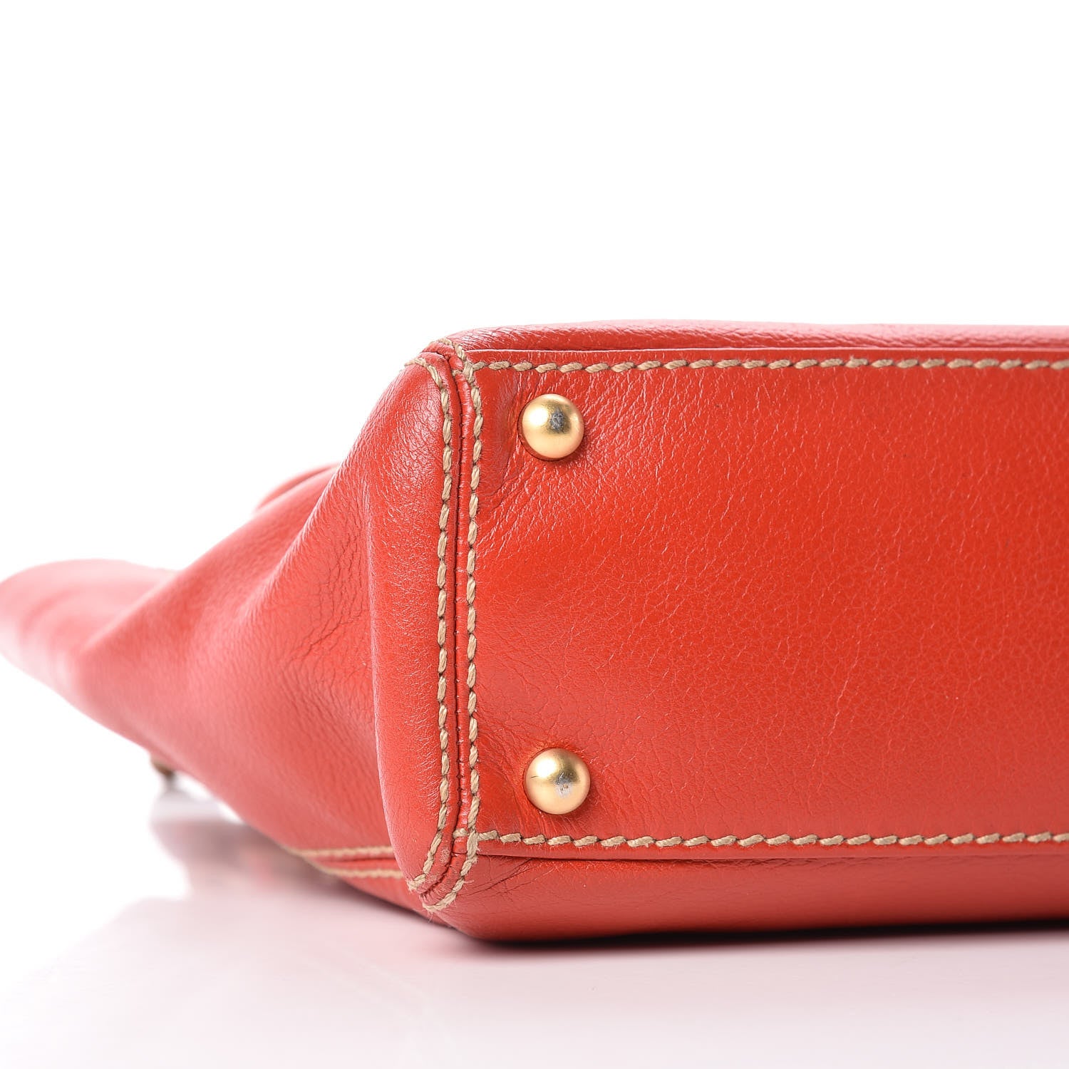 Chanel Calfskin Wood Chain Tote Red 7 of 10