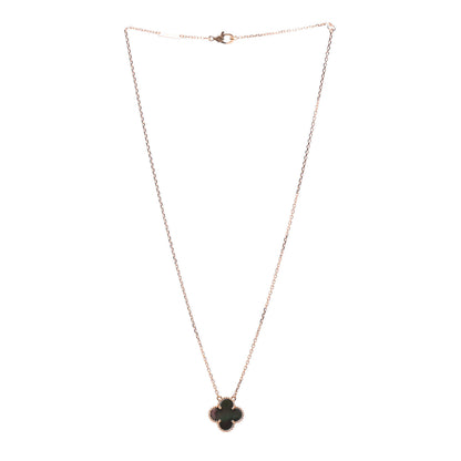 Van Cleef & Arpels 18K Rose Gold Gray Mother of Pearl Vintage Alhambra Pendant Necklace 2 of 4