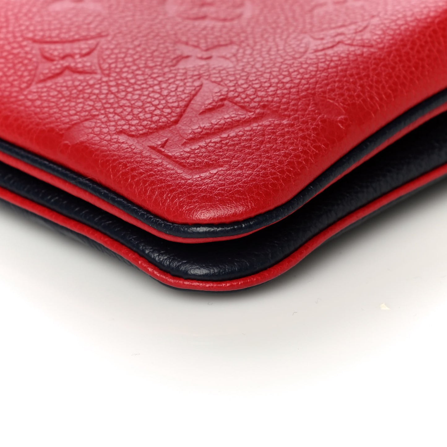 Empreinte Double Zip Pochette Marine Rouge