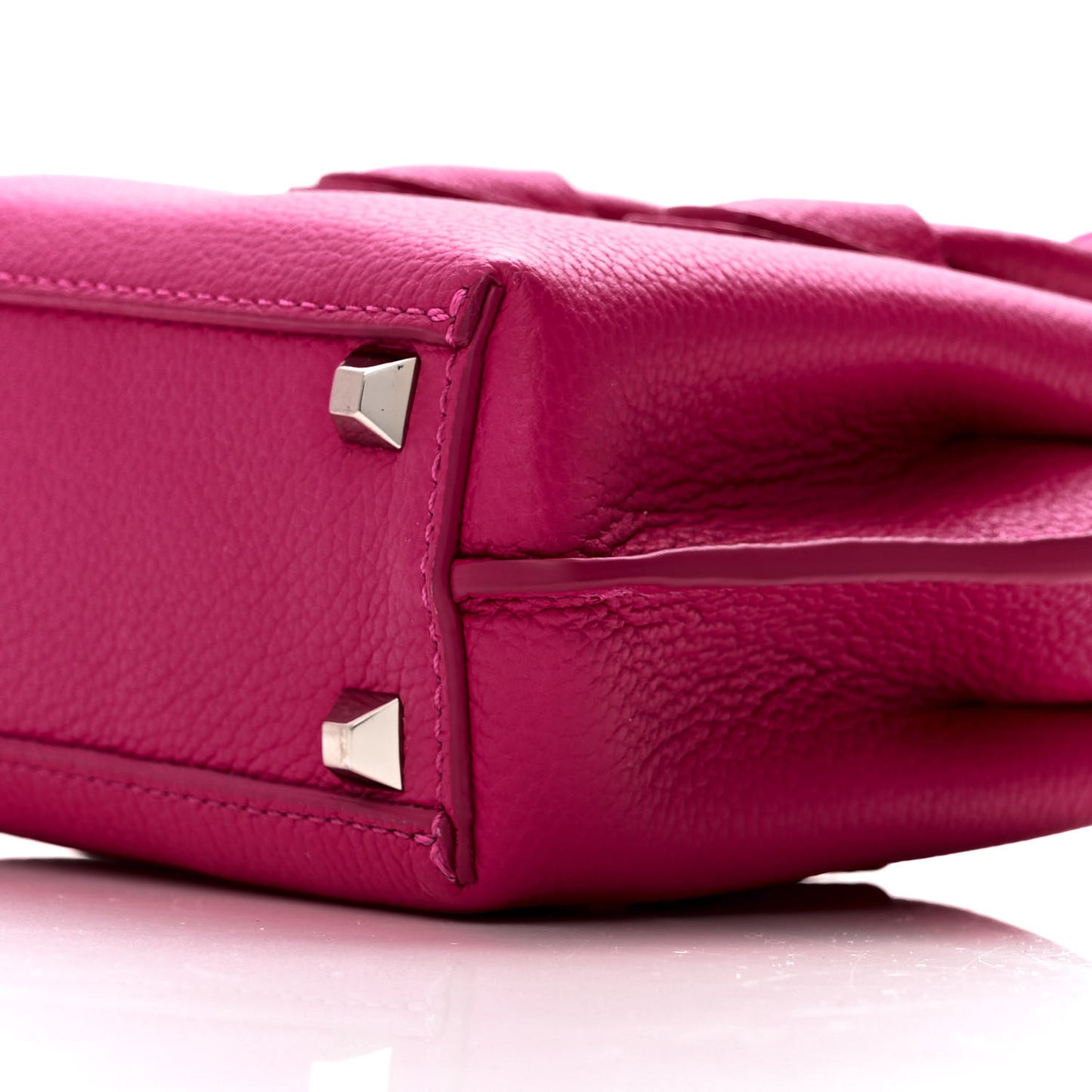 Grained Calfskin X-Mini Milla Tote Beetroot Pink