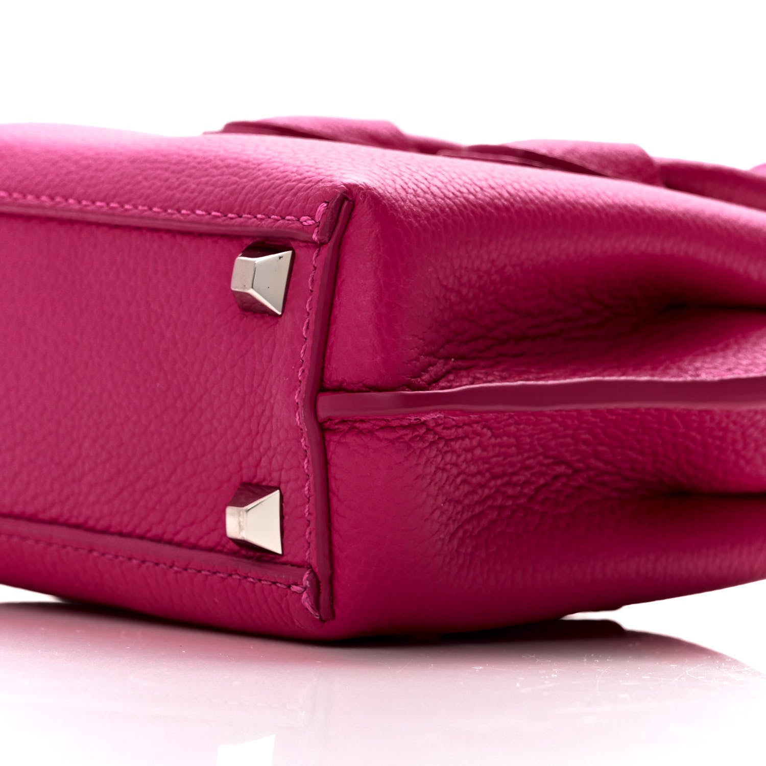 MCM Grained Calfskin X-Mini Milla Tote Beetroot Pink 10 of 10