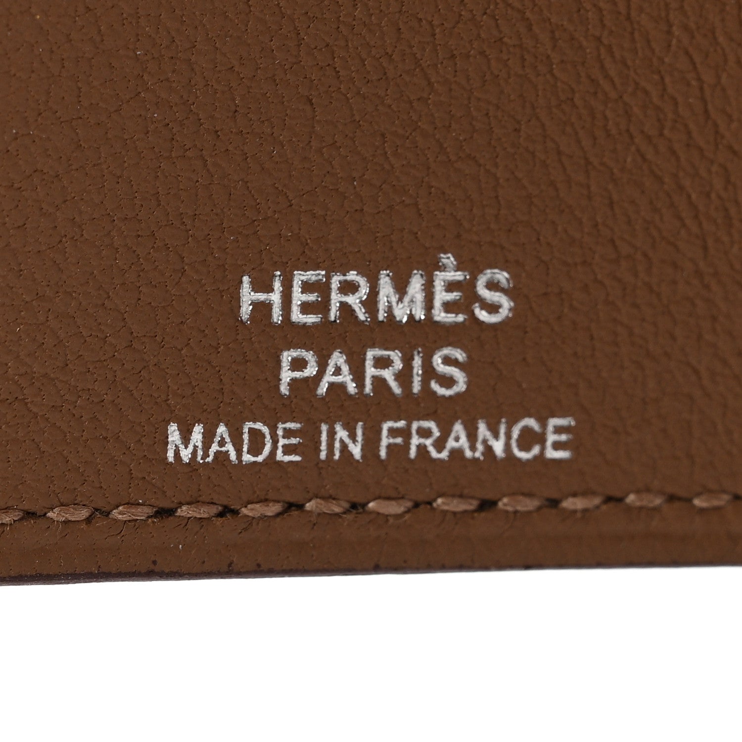 Hermes Togo Swift Verso Ulysse Nano Bag Charm Etoupe Alezan 4 of 5
