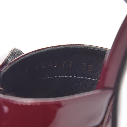 Saint Laurent Vitello Vernice Soft Candy 80 Platform Sandals 38 Rouge Legion 8 of 9