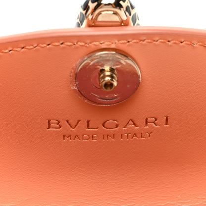 Bulgari Calfskin Serpenti Forever Miniature Bag Charm Coral 6 of 11