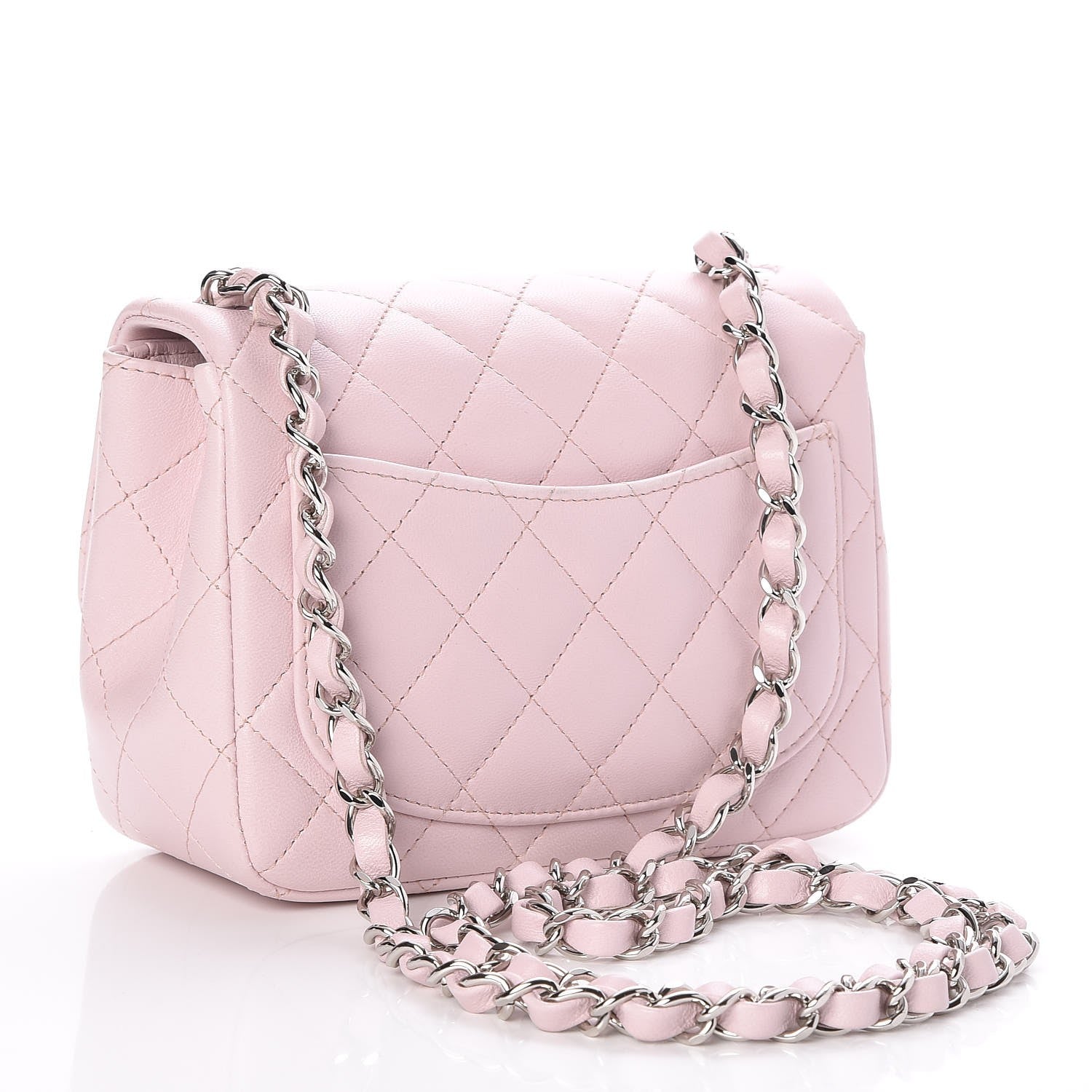 Chanel Lambskin Quilted Mini Square Flap Light Pink 3 of 7