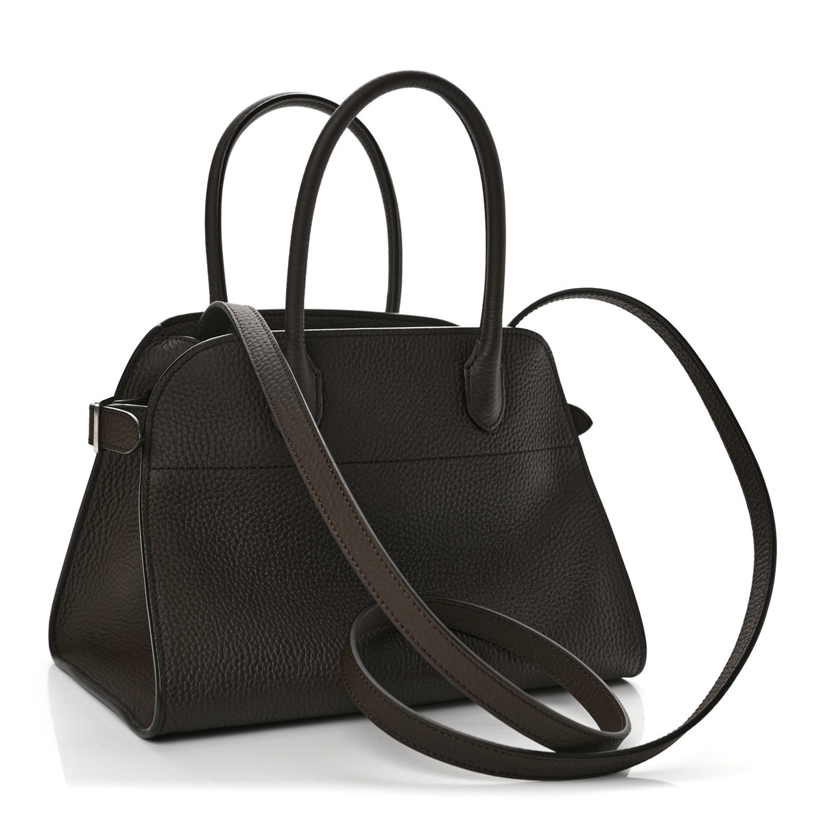 Grained Calfskin Soft Margaux 10 Bag Deep Brown