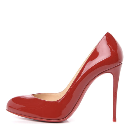 Christian Louboutin Patent Breche 100 Pumps 37.5 Flamenco 1 of 8