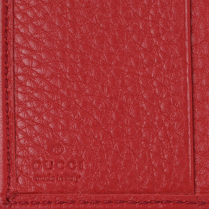 Gucci Pebbled Calfskin Soho Compact Flap Wallet Red 6 of 8
