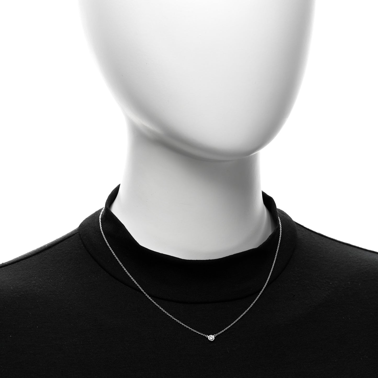 Platinum Diamond .14ct Elsa Peretti Diamonds by the Yard Pendant Necklace