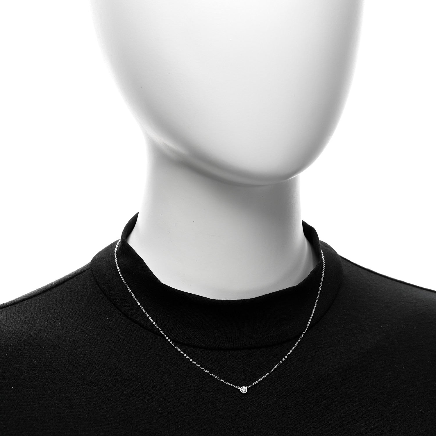 Tiffany Platinum Diamond .14ct Elsa Peretti Diamonds by the Yard Pendant Necklace 2 of 4