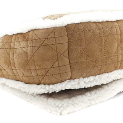 Christian Dior Shearling Cannage Large Caro Bag Camel 9 of 10