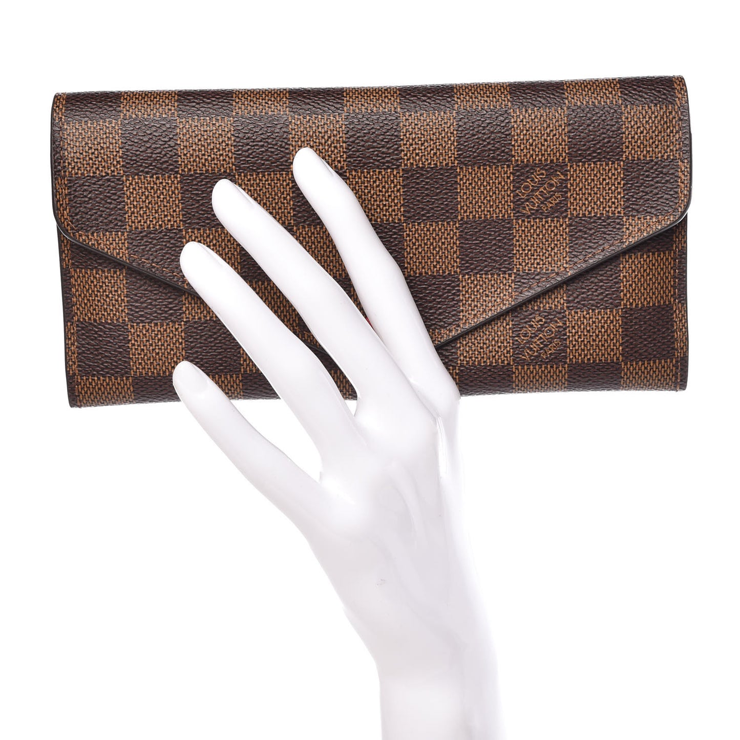 Damier Ebene Josephine Wallet Red