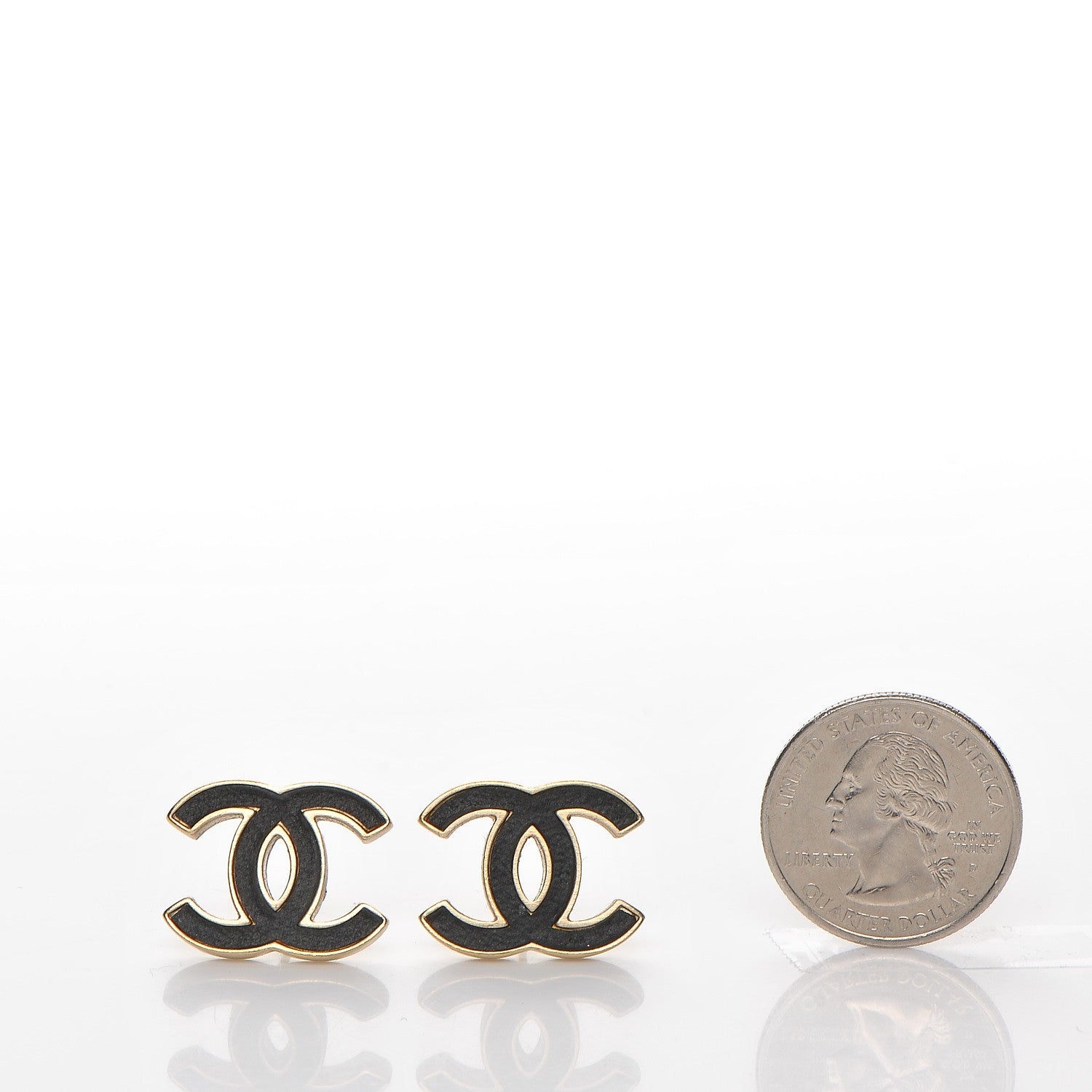 Chanel Lambskin CC Earrings Black 2 of 5